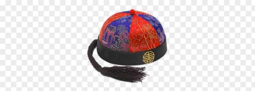Chinese Silk Hat PNG Hat, black, red, and blue traditional hat clipart PNG