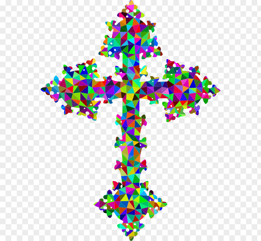 Low Poly Christian Cross Crucifix Christianity Clip Art PNG