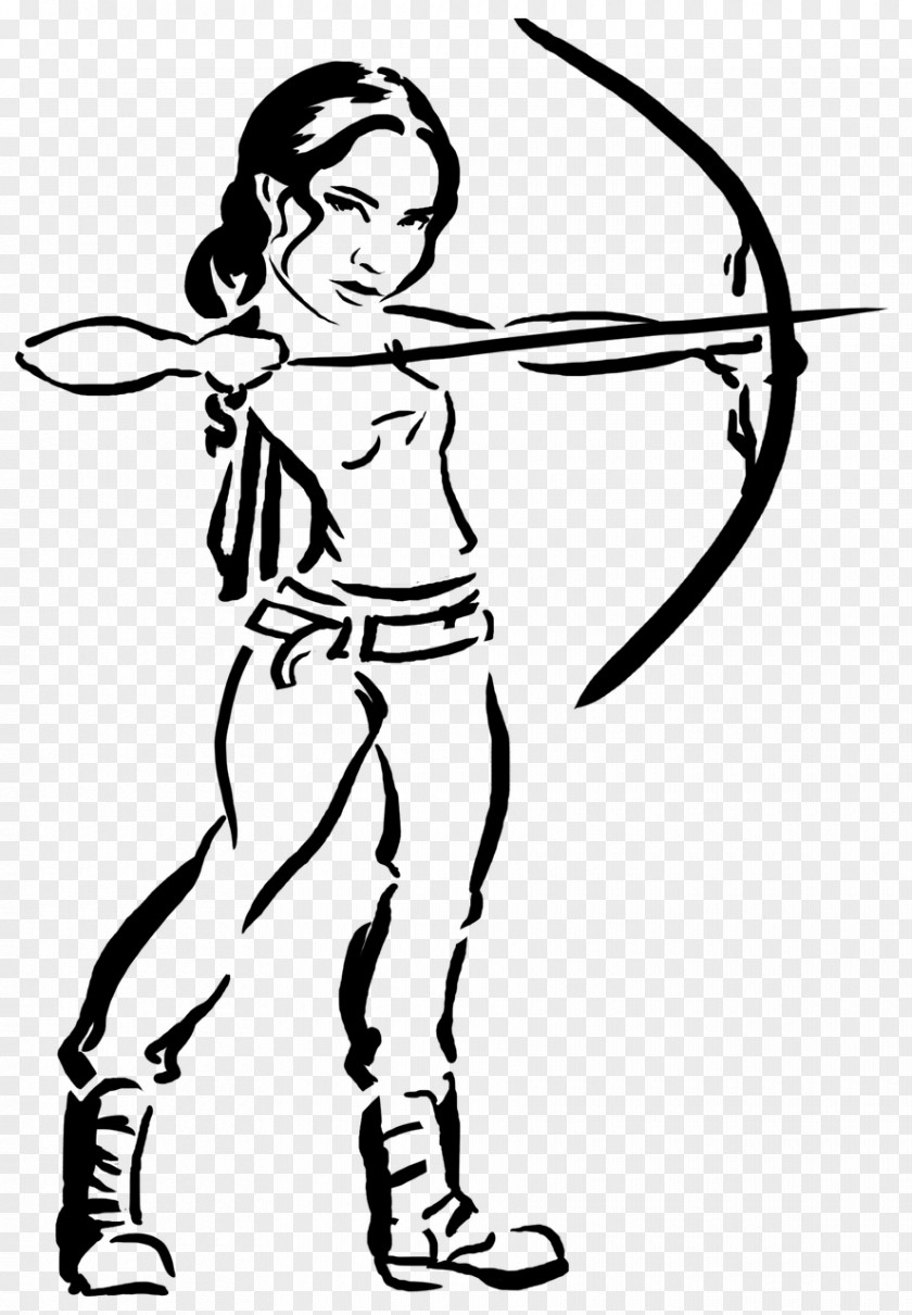 Bow And Arrow Katniss Everdeen Coloring Book The Hunger Games Drawing Mockingjay PNG
