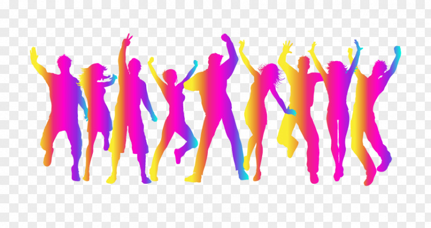 Group Dance Music PNG dance music , Color silhouette figures clipart PNG