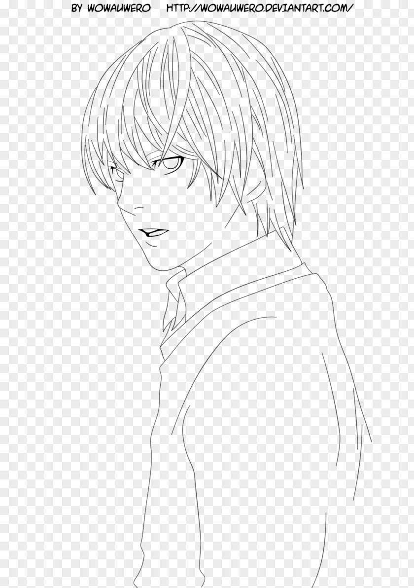 Line Lights Light Yagami Art Coloring Book White PNG