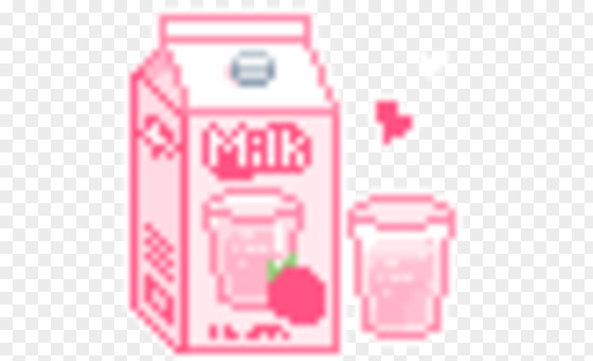 Milk Pixel Art Drawing PNG