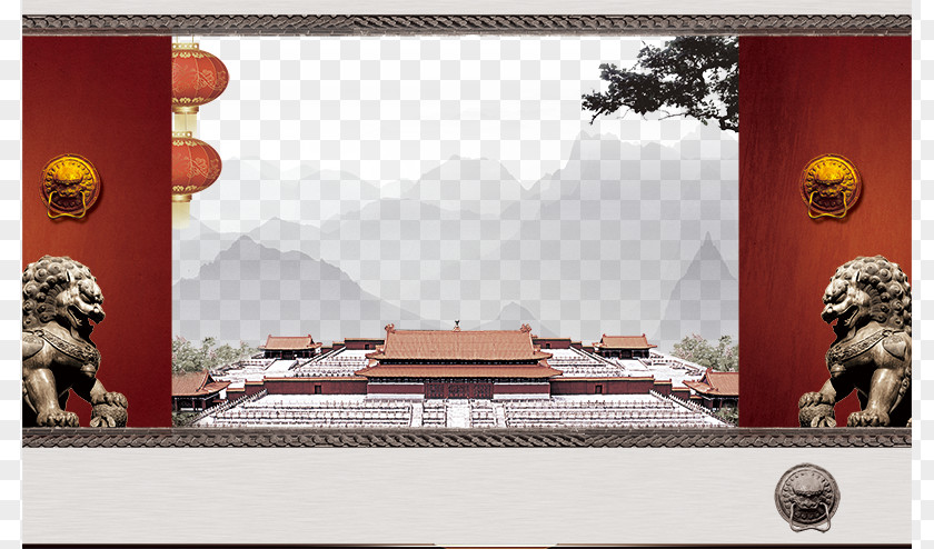 Posters Element Estate Palace Shishi, Fujian National Museum Chinese Guardian Lions Poster PNG