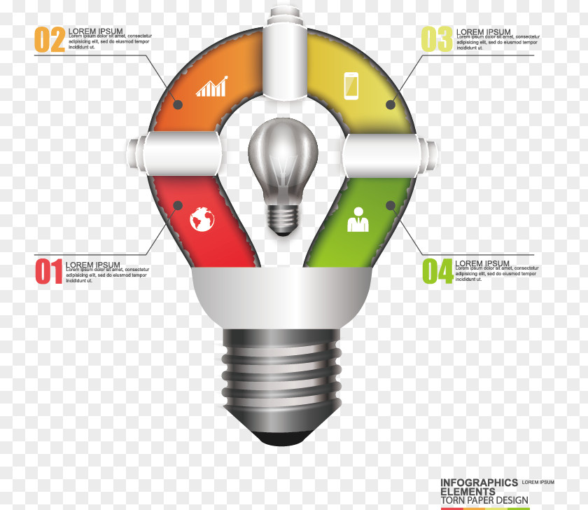 Vector Creative Lamp Incandescent Light Bulb PNG