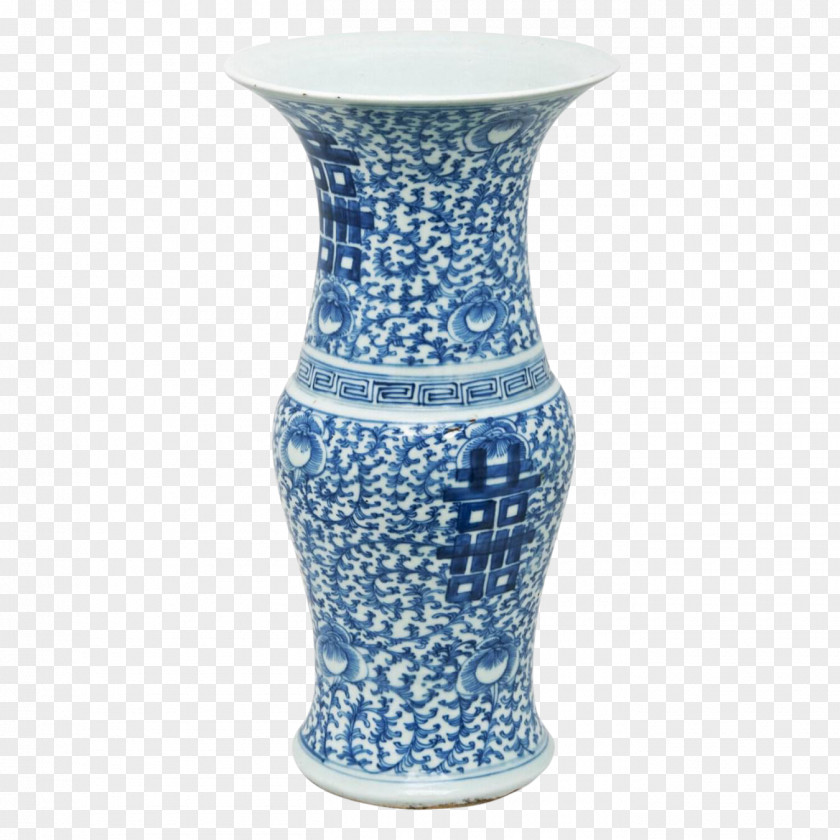 Blue And White Porcelain Jingdezhen Pottery Vase Chinese Ceramics PNG