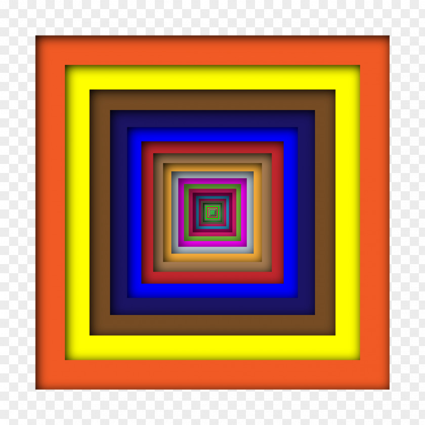 Colorful Square Geometry Perimeter PNG