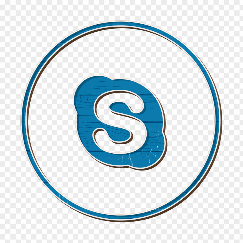 Oval Electric Blue Skype Icon PNG