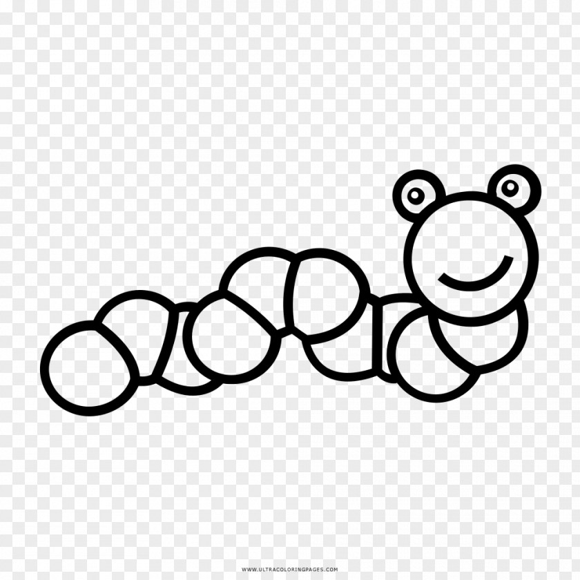 Line Drawing Earthworms Coloring Book PNG