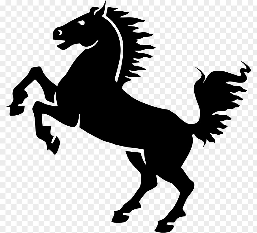 Mustang Friesian Horse Rearing Clip Art PNG