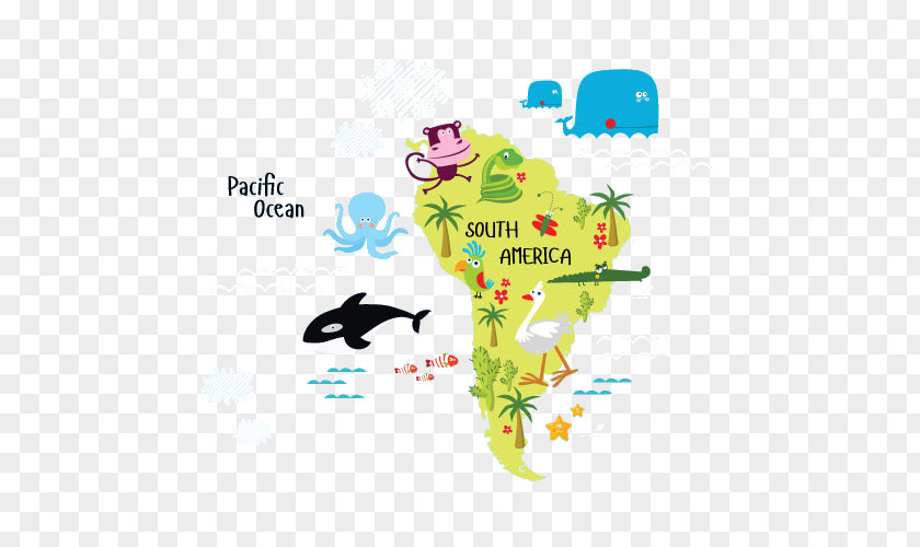 South America Animals Stock Illustration PNG