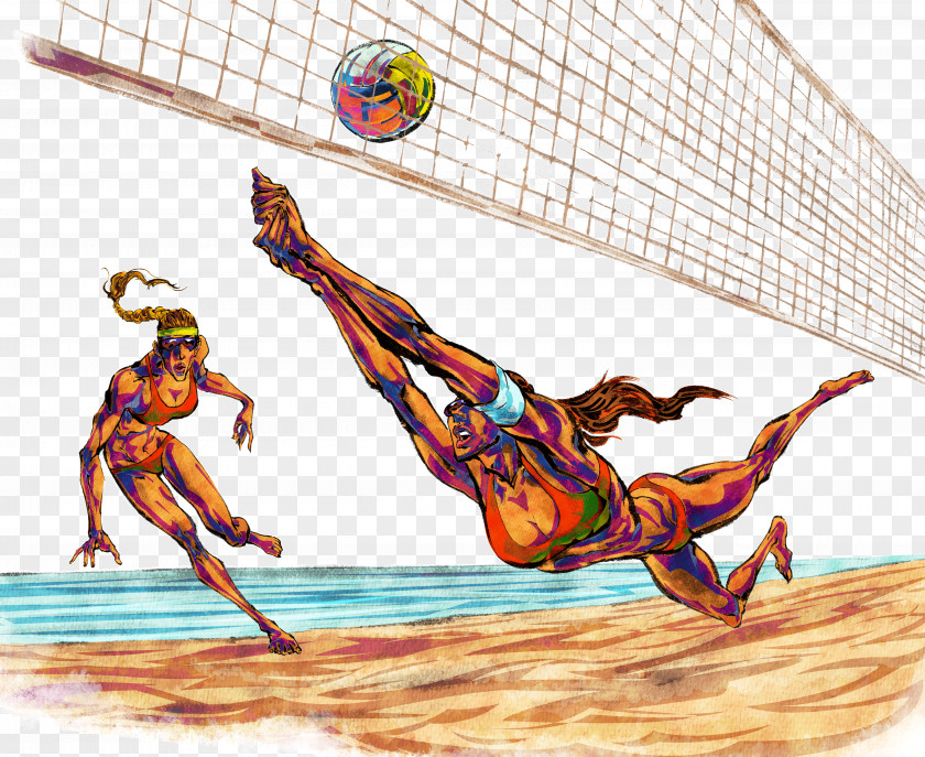 Beach Volleyball Player PNG