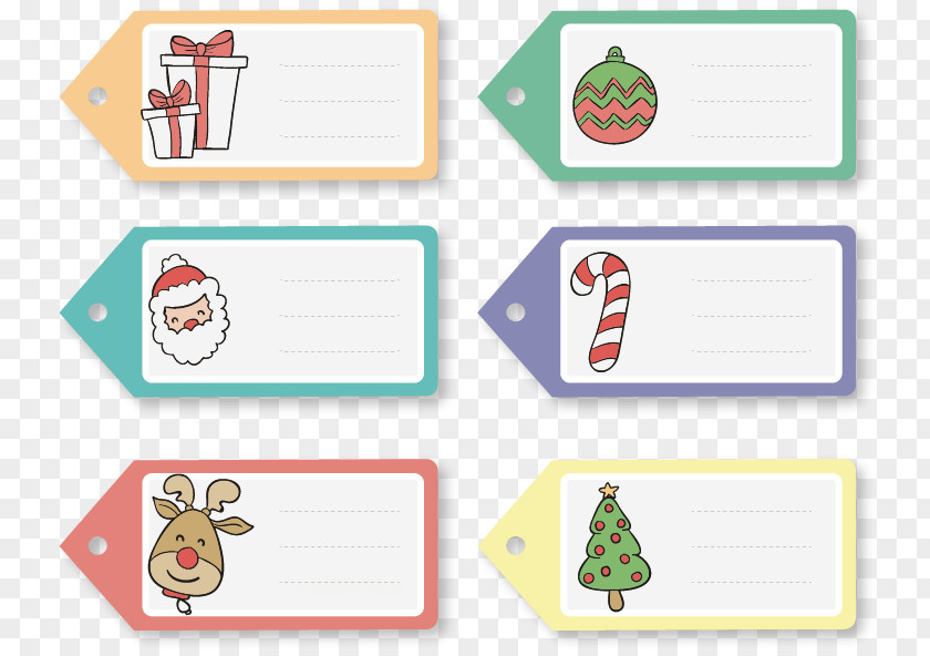 Notes Material Paper Christmas Gift Label PNG