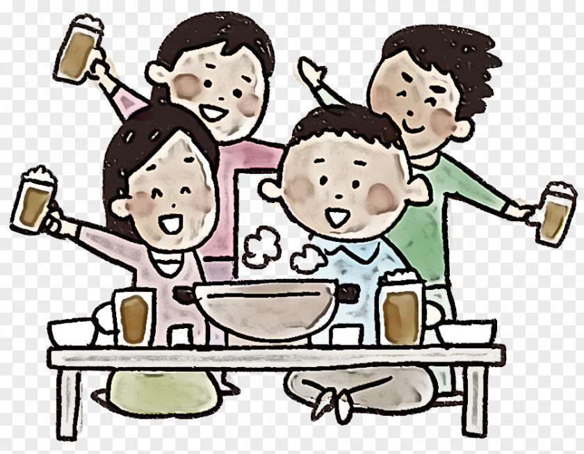 Cartoon Sharing Playing Sports Family Pictures With Kids PNG