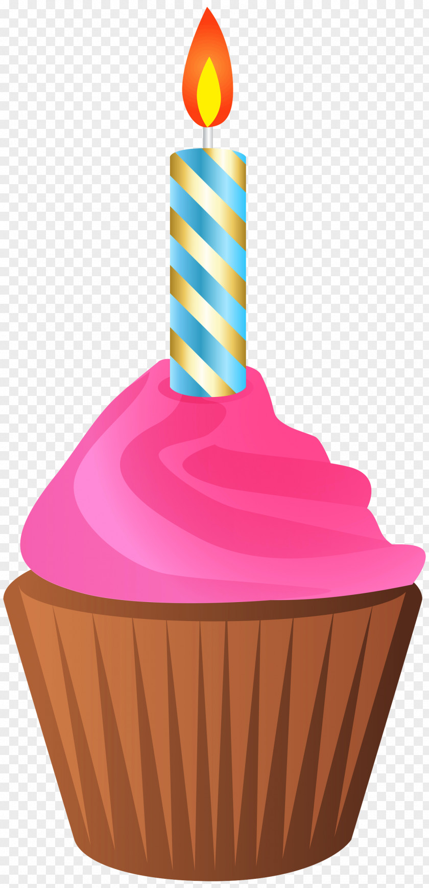 Cupcake Cake Birthday Candle PNG