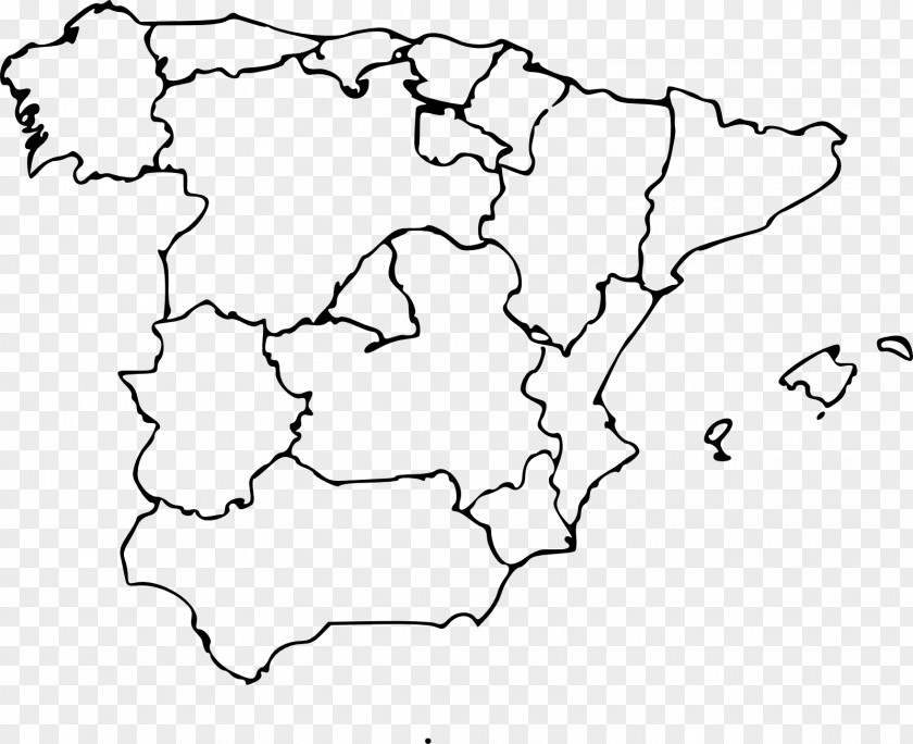 Map Spain Blank Geography Clip Art PNG