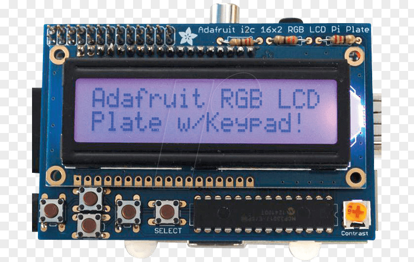Positive Display Microcontroller Device Liquid-crystal Adafruit Industries Raspberry Pi PNG