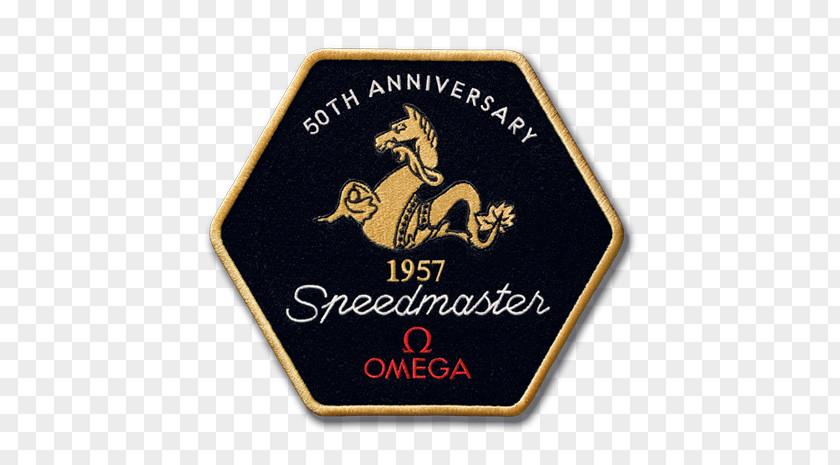50th Anniversary Omega Speedmaster Badge Logo SA Font PNG
