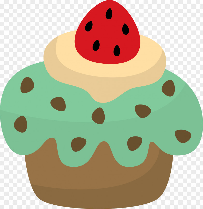 Hand Painted Strawberry Cake Cream Rainbow Cookie Fruit PNG