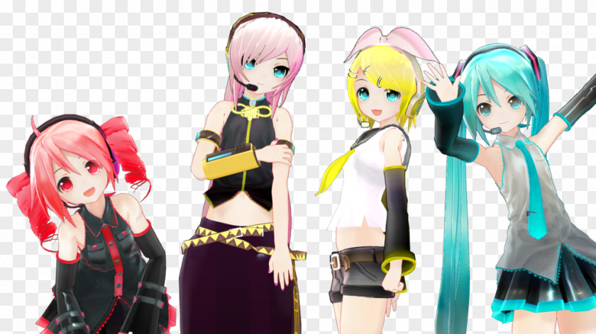 Hatsune Miku Megurine Luka Vocaloid MikuMikuDance PNG