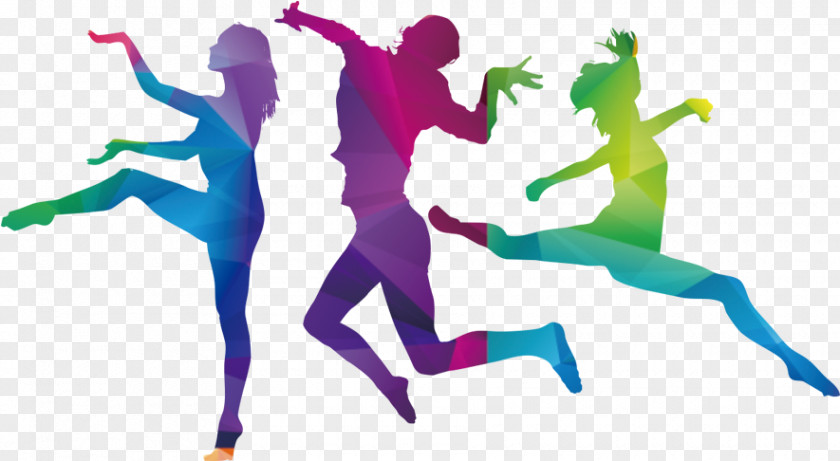 Modern Dance Running Fitness Cartoon PNG
