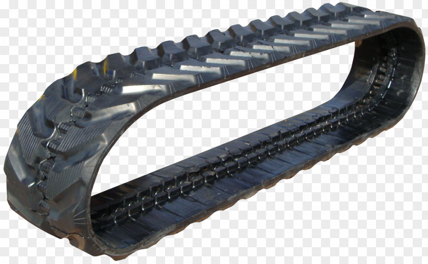 Excavator Natural Rubber Compact Continuous Track Tread PNG