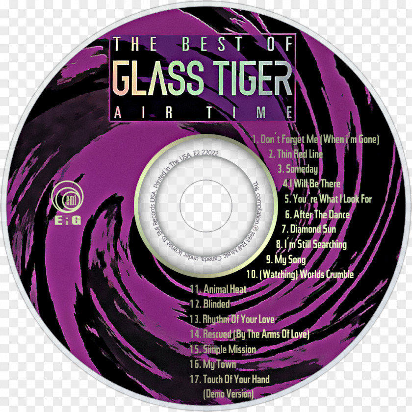 Nightwish Decades Cd Air Time: The Best Of Glass Tiger Compact Disc PNG