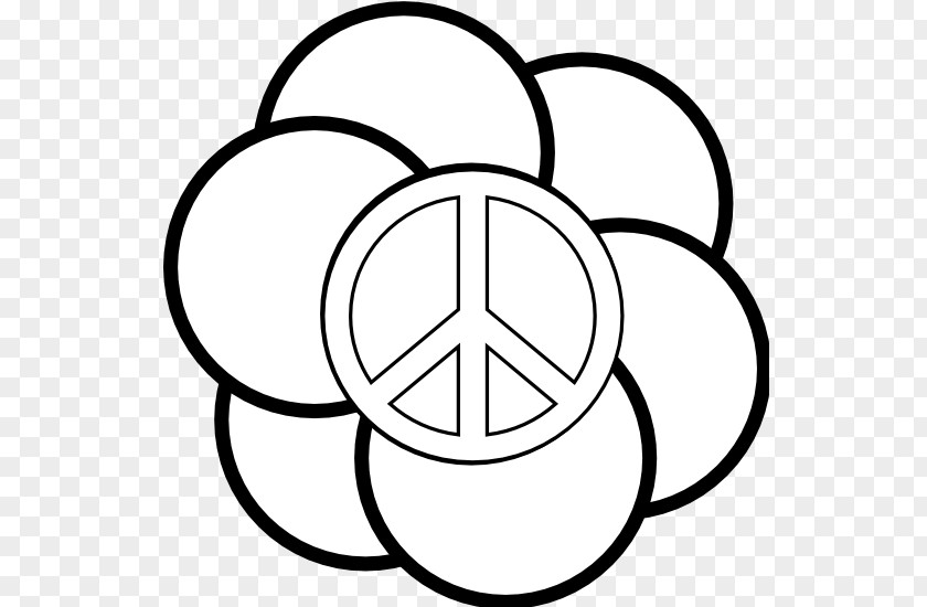 Peace Symbol Clipart Black And White Coloring Book Line Art Clip PNG