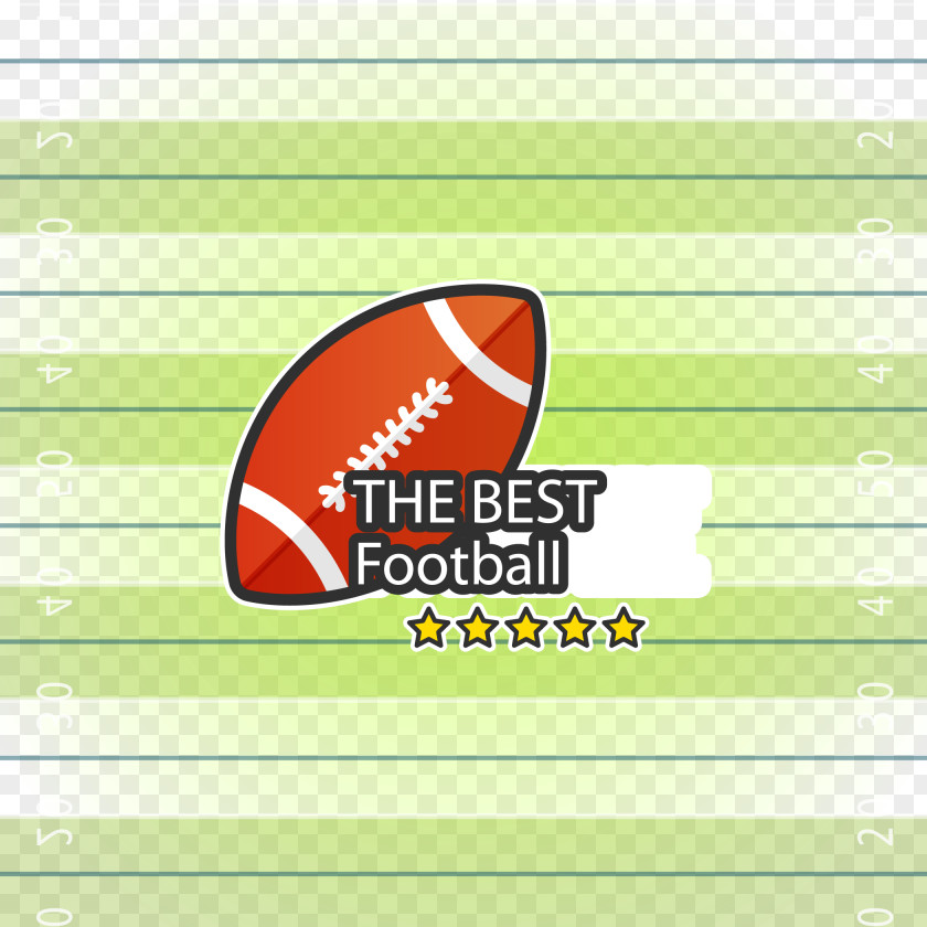 Vector Ball And American Football Field Logo Brand Area Font PNG