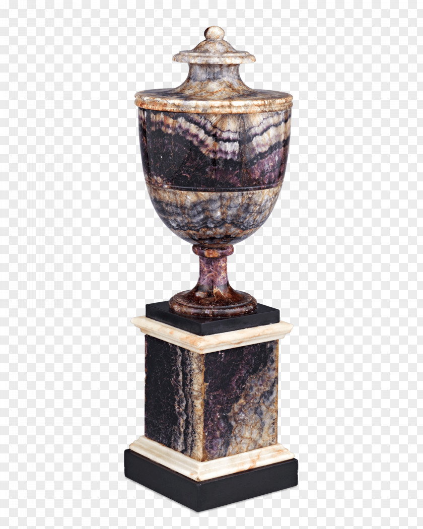 Blue John Urn Vase Pedestal Art PNG