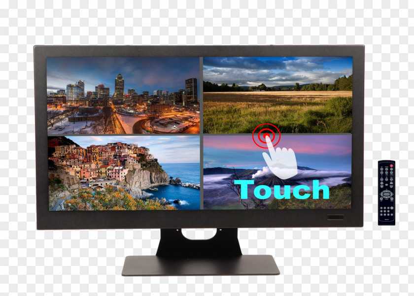 LED-backlit LCD Computer Monitors Television Set Touchscreen PNG