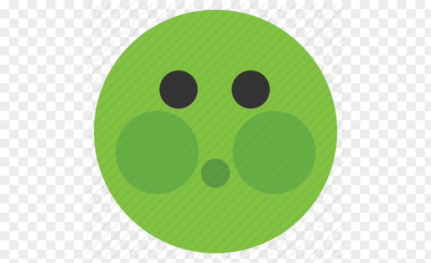 Smiley Face Puking Green Circle Material Pattern PNG