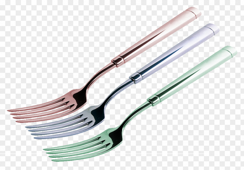 Color Cutlery Fork Knife Spoon Tableware PNG