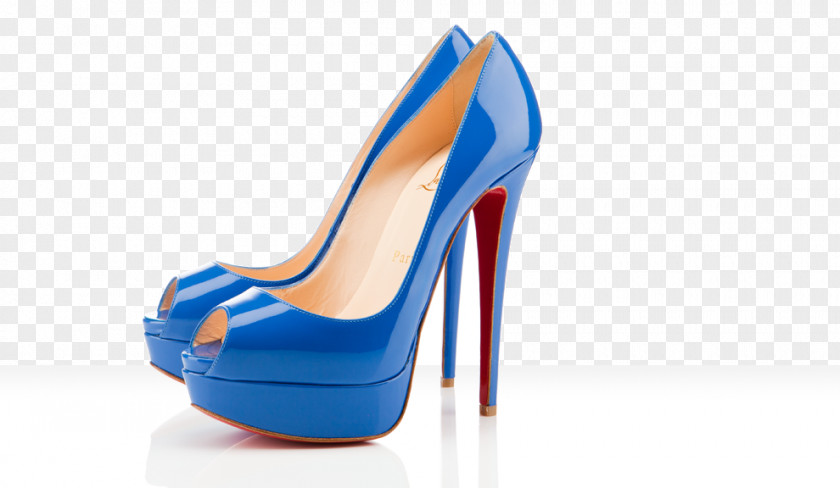 Louboutin Peep-toe Shoe Blue Court High-heeled Footwear PNG