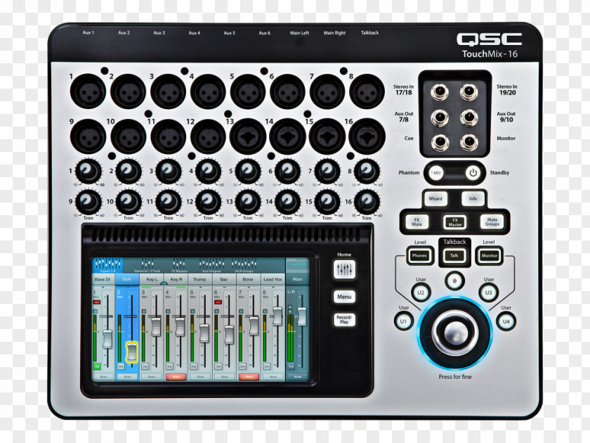 Microphone QSC TouchMix-16 Audio Mixers Digital Mixing Console TouchMix-30 Pro PNG