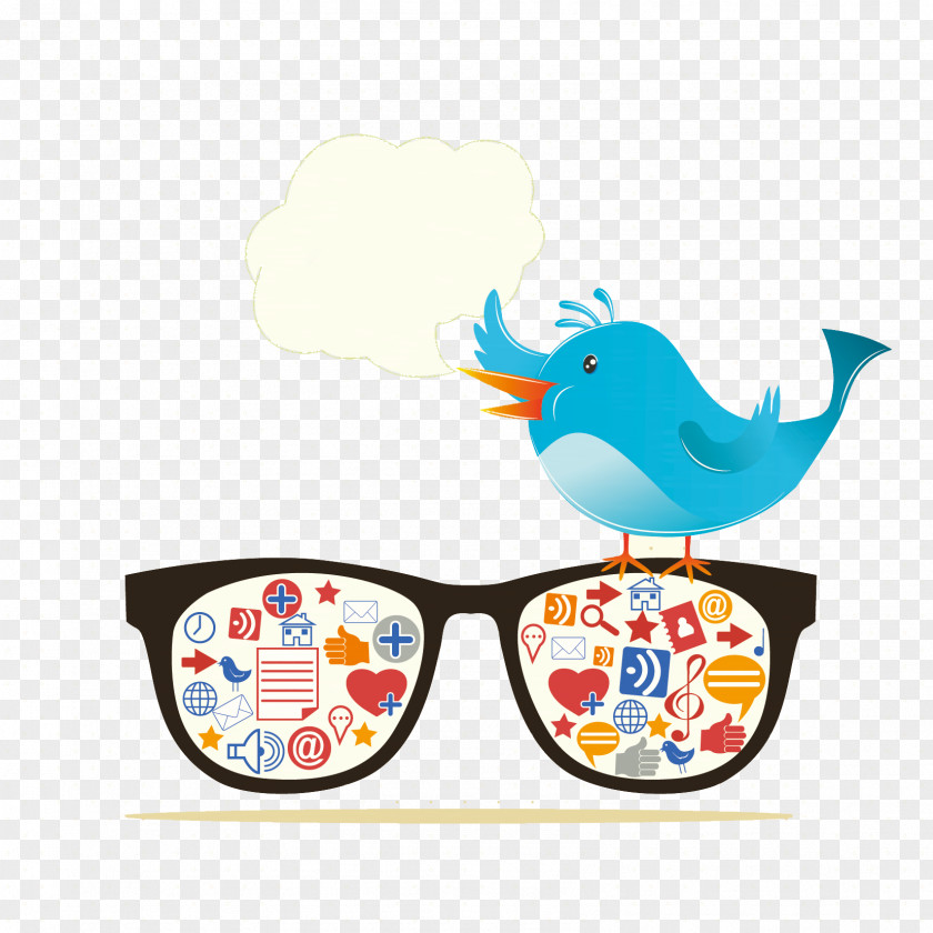 Twitter Bluebird Illustrator Vector Material Social Media Marketing Digital Icon PNG