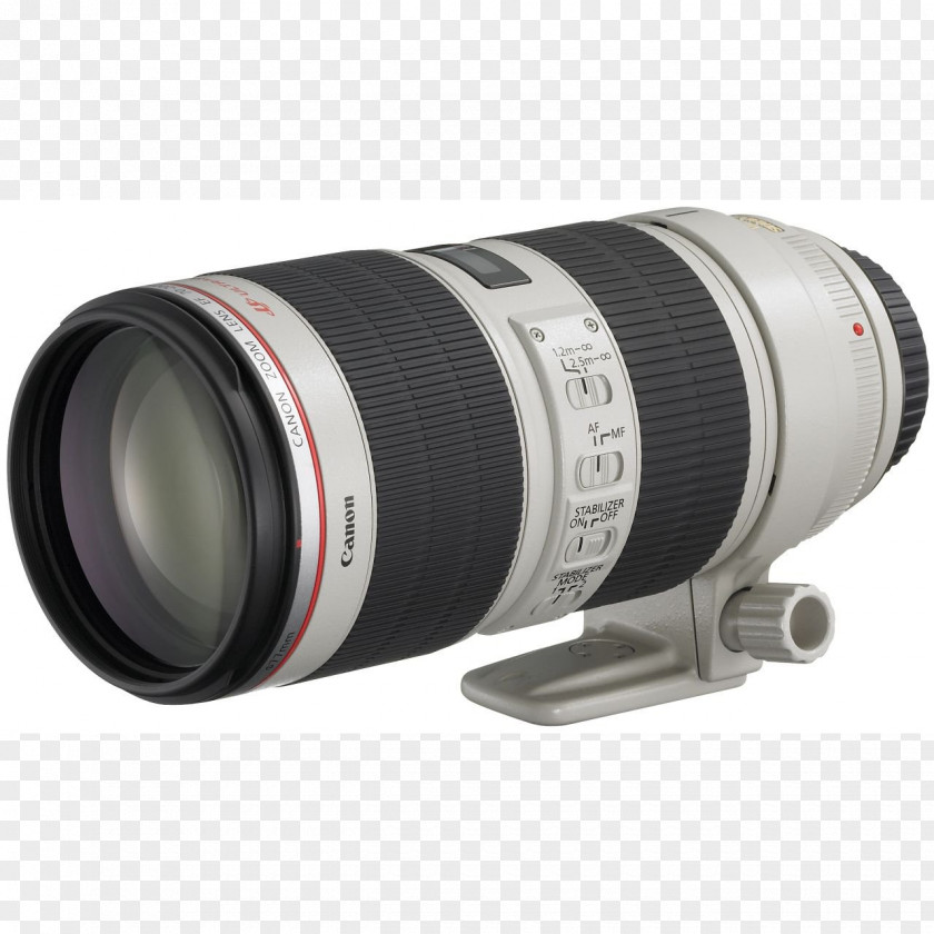 Camera Lens Canon EF Mount 70-200mm F/2.8L IS II USM 70–200mm Telephoto Zoom PNG