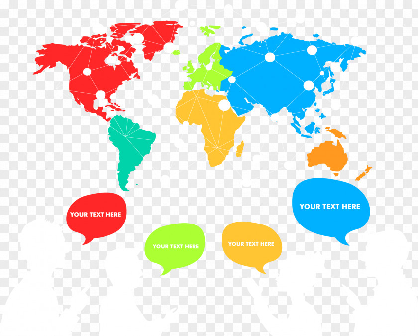 Map Network Structure World Globe Decal PNG