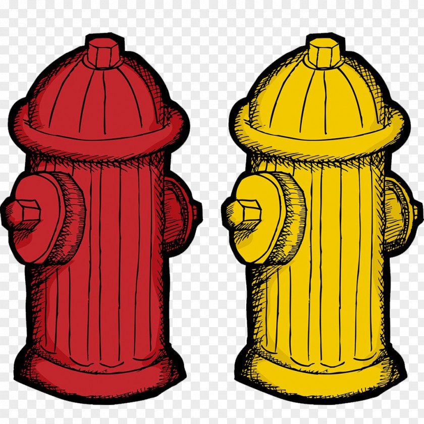Cartoon Hand Painted Fire Hydrant Royalty-free PNG