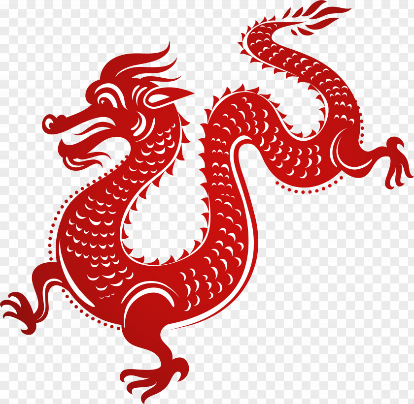 China Chinese Dragon Paper Cutting PNG
