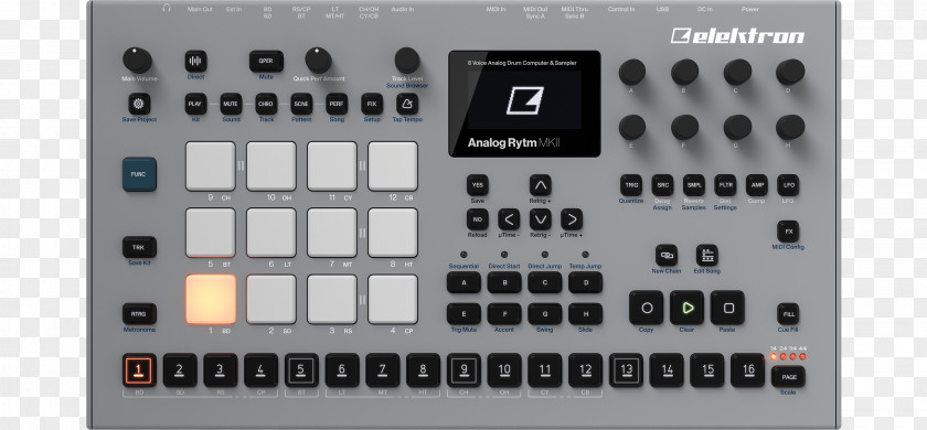 Drum Machine Elektron Octatrack Analog Signal Sound Synthesizers PNG