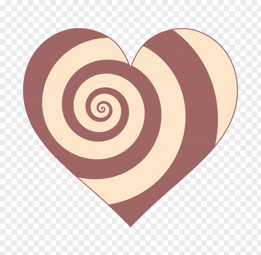 Swirl-shaped Heart. PNG