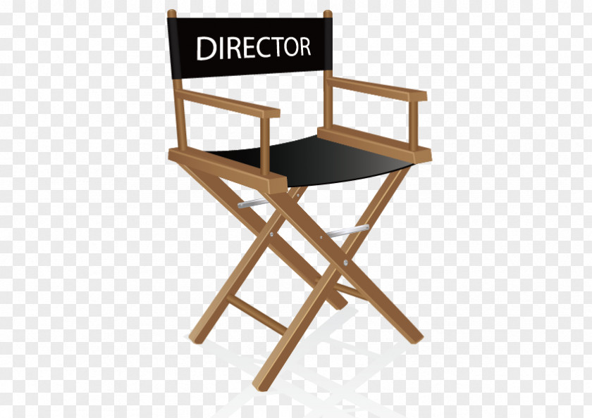 Vector Director Chair Table Directors Wood Folding PNG
