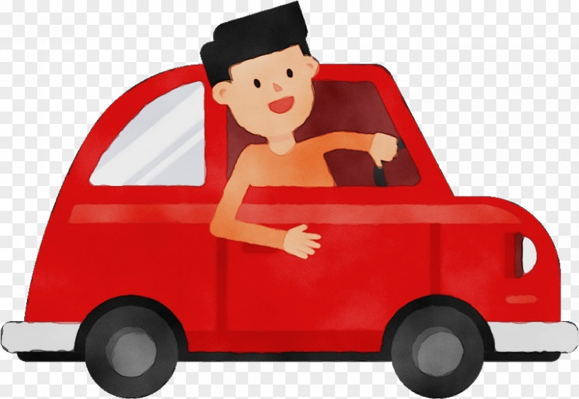 Driving Toy Motor Vehicle Mode Of Transport Cartoon Red PNG