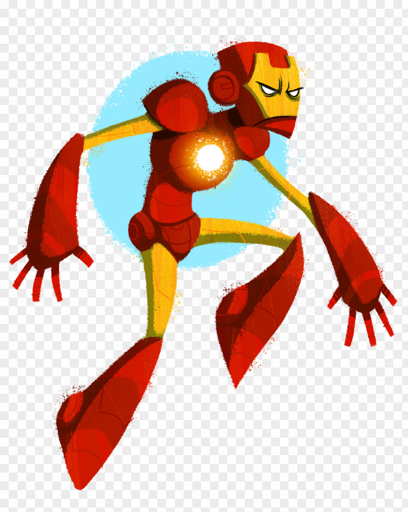 Cartoon Iron Man Drawing Illustration PNG