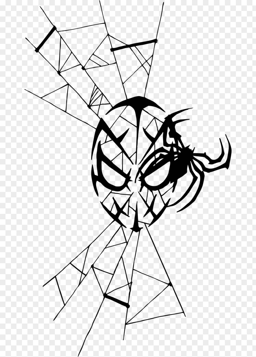 Spider-man Black And White Spider-Man Drawing Line Art Clip PNG