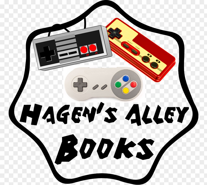 Book Shop Logo Game Controllers Video Nintendo Entertainment System All Xbox Accessory Hagen's Alley Books PNG