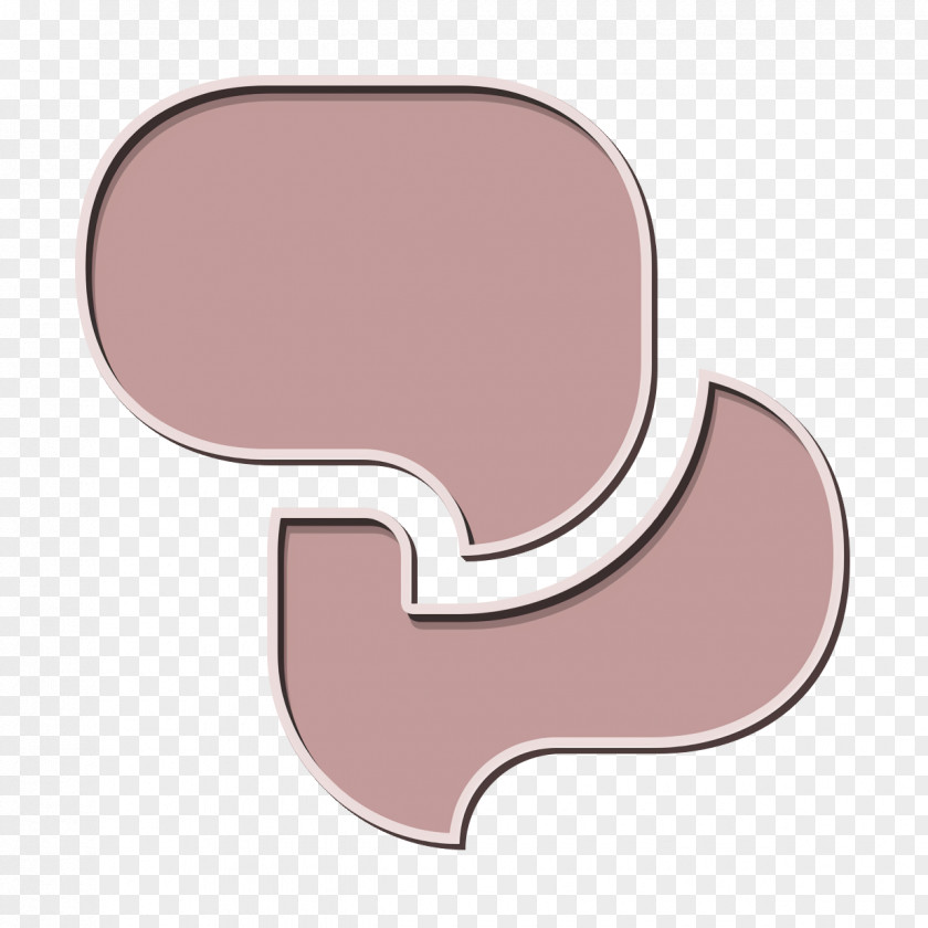 Metal Peach Chat Icon Fill PNG