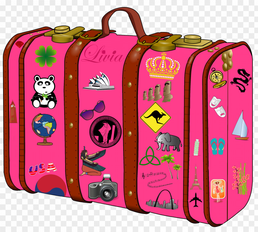 Passport Hand Bag Baggage Suitcase Travel Clip Art PNG