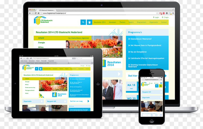 Tuinder LTO Glaskracht Nederland Zuidelijke Land- En Tuinbouworganisatie LLTB Responsive Web Design Page PNG