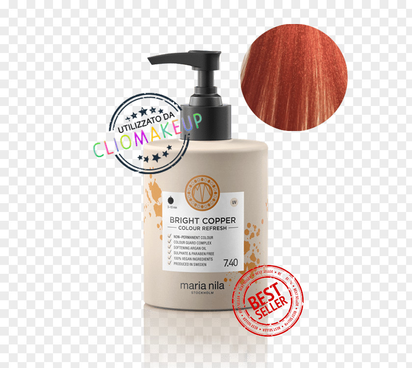 Copper Hair Mascara Maria Nila Colour Refresh Masque Color Shampoo Growth Anti-hair Loss Head & Heal 350ml PNG